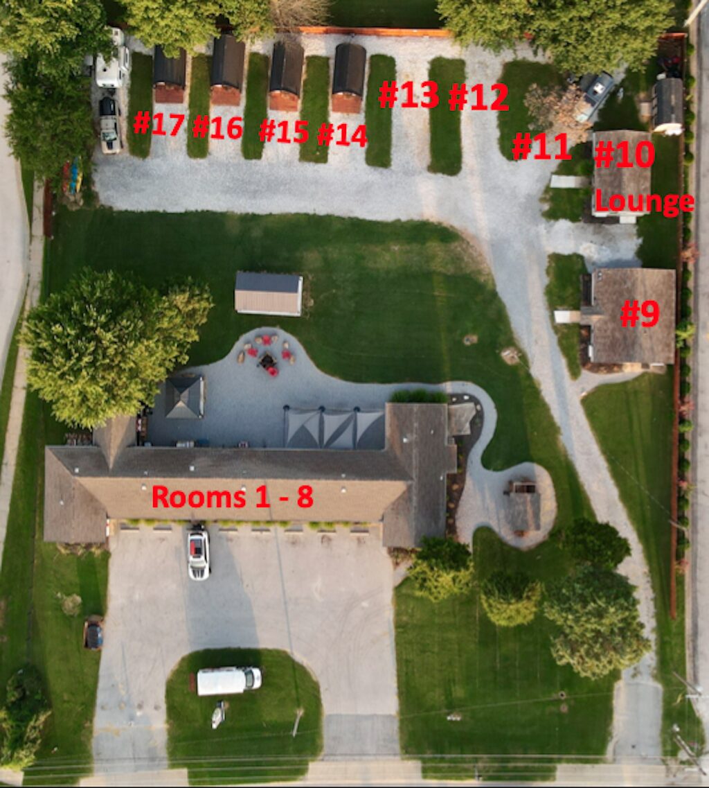 Drone shot numbered